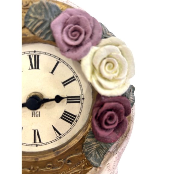 Figi Graphics Boudoir Reflection Vintage 1996 Victorian Clock Resin 1AA Battery - Picture 6 of 17